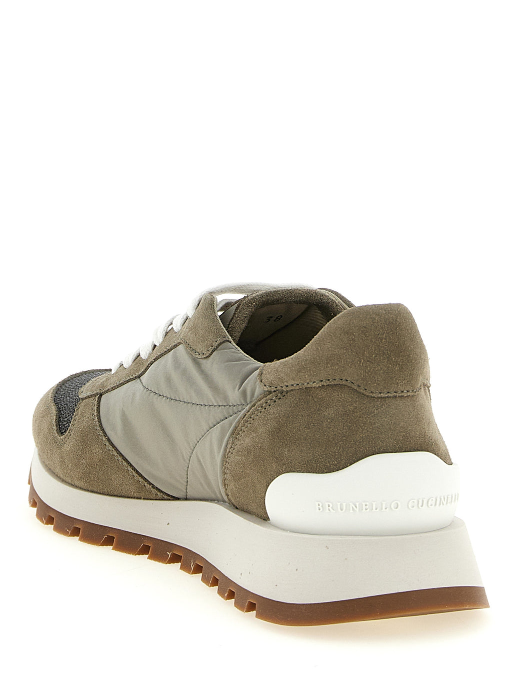 Brunello Cucinelli Athletik-Sneaker aus Polyester in Bicolor
