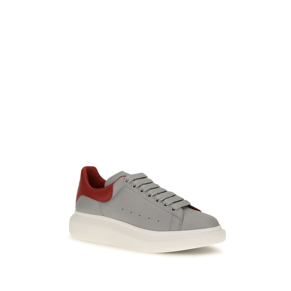 Alexander McQueen Graue Kalbsleder Bos Taurus Plateau-Sneaker