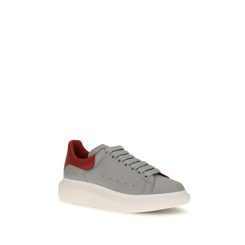 Alexander McQueen Graue Kalbsleder Bos Taurus Plateau-Sneaker