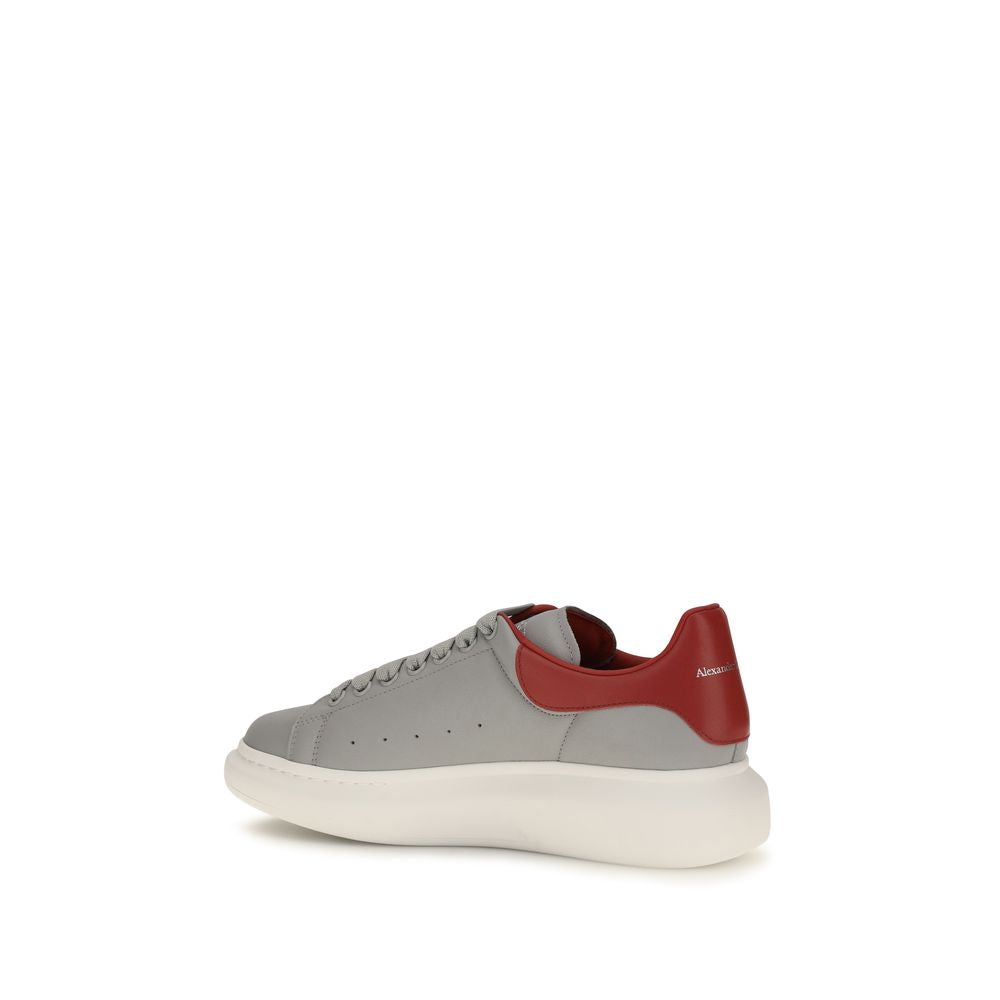 Alexander McQueen Graue Kalbsleder Bos Taurus Plateau-Sneaker