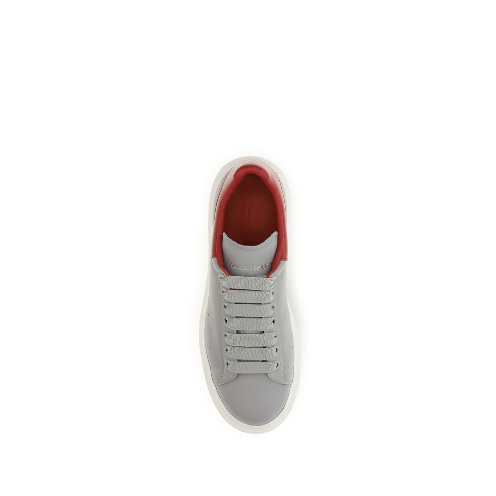 Alexander McQueen Graue Kalbsleder Bos Taurus Plateau-Sneaker