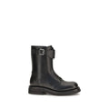 Alexander McQueen Schwarze Schnürstiefel aus Kalbsleder Bos Taurus