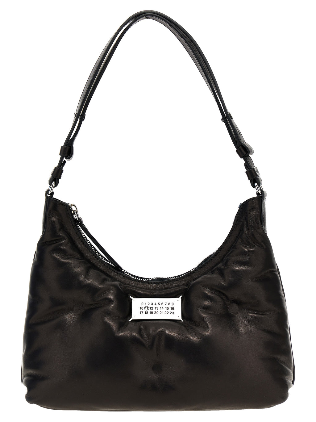 Maison Margiela Schwarze Lammleder-Schultertasche