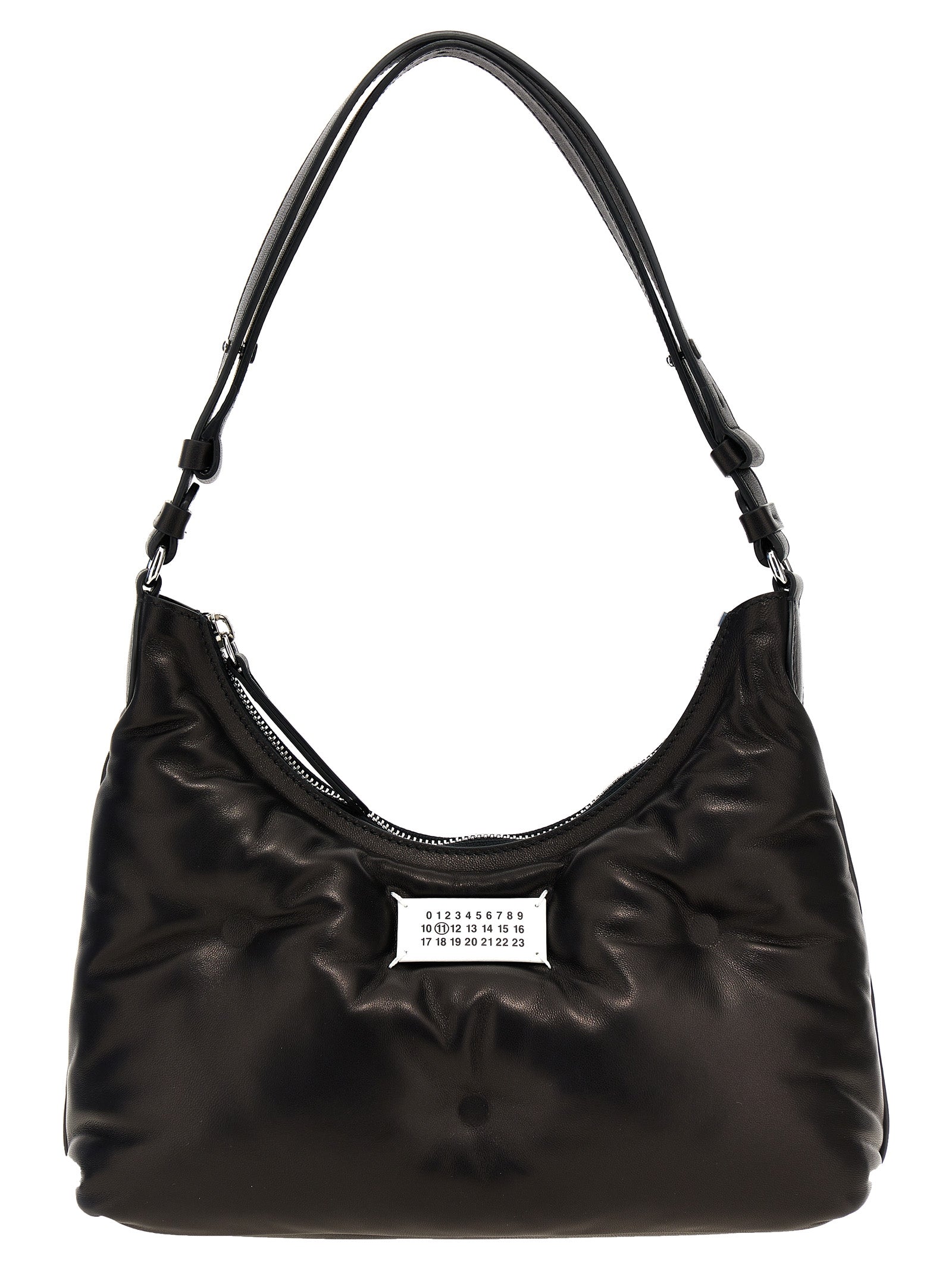 Maison Margiela Schwarze Lammleder-Schultertasche