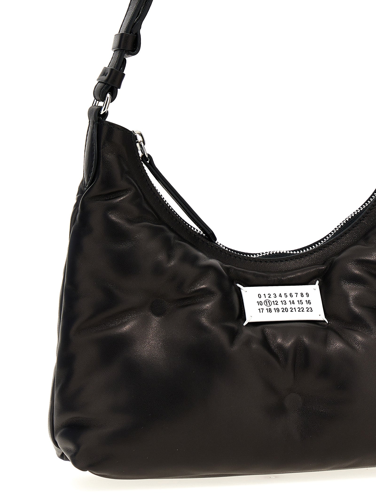 Maison Margiela Schwarze Lammleder-Schultertasche