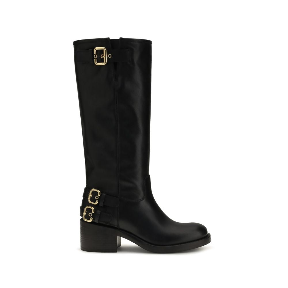 Chloé Schwarze Bos Taurus Kalbsleder Chelsea Boots