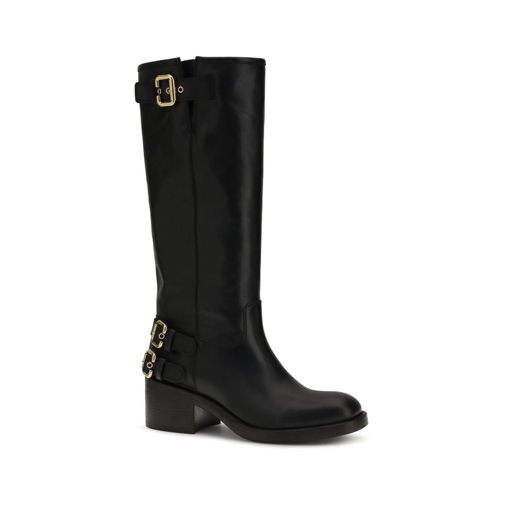 Chloé Schwarze Bos Taurus Kalbsleder Chelsea Boots