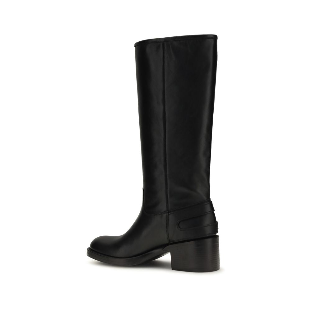 Chloé Schwarze Bos Taurus Kalbsleder Chelsea Boots