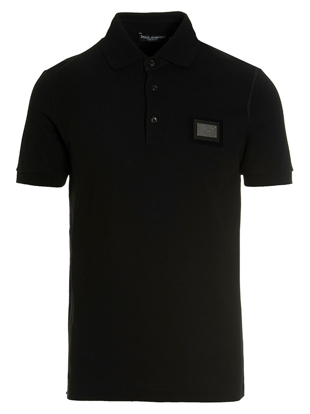 Dolce & Gabbana Schwarzes Baumwoll-Poloshirt