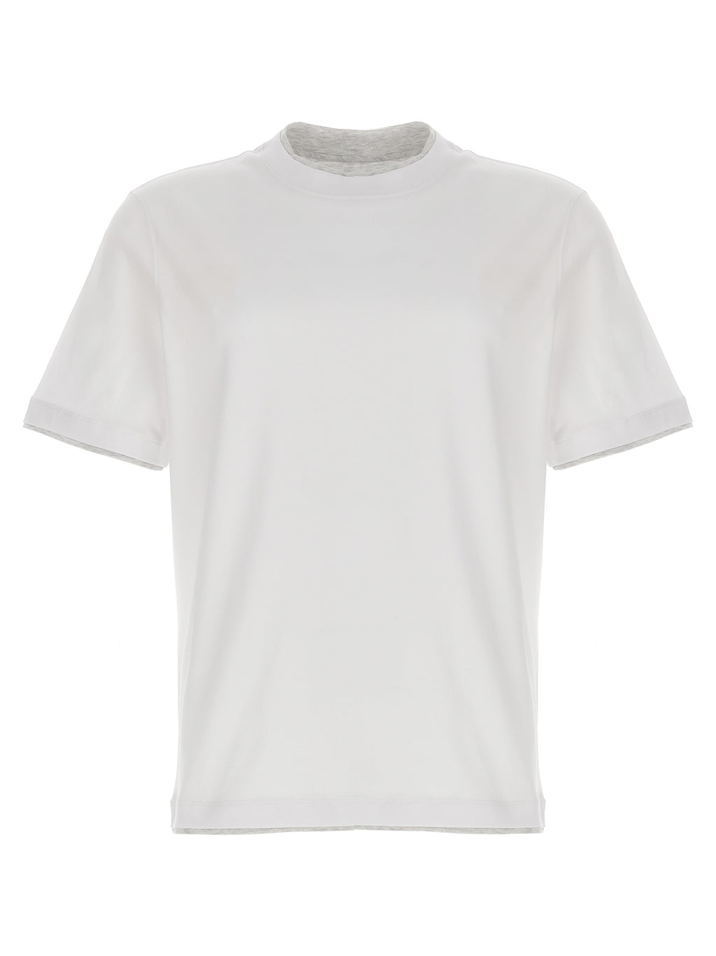 Brunello Cucinelli Weißes Baumwoll-T-Shirt