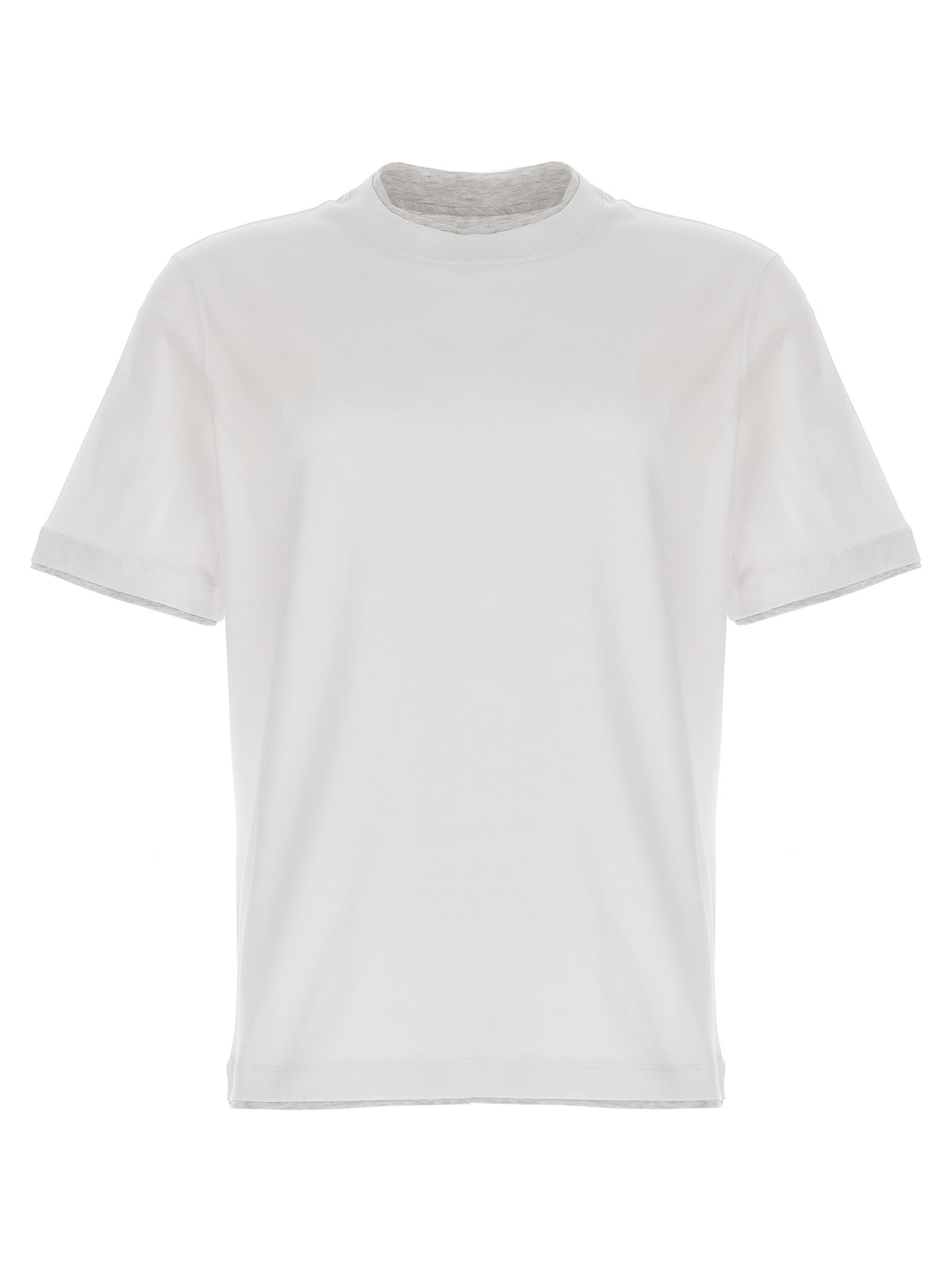 Brunello Cucinelli Weißes Baumwoll-T-Shirt
