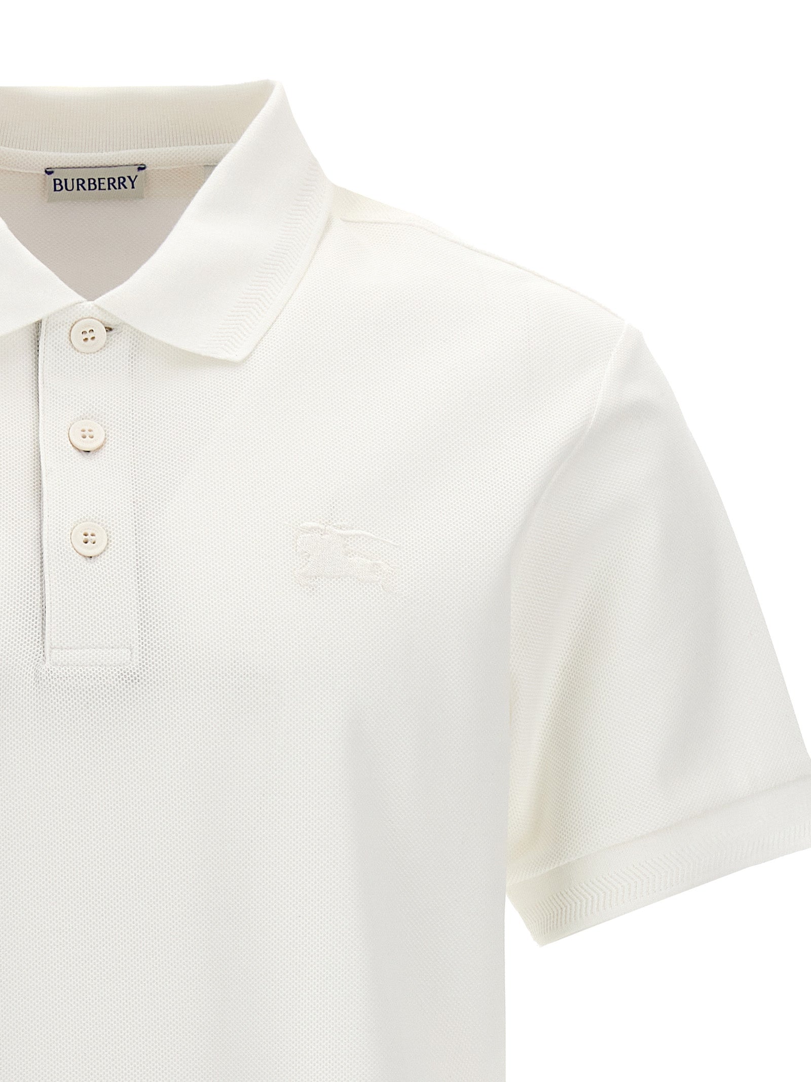 Burberry-Weißes Poloshirt aus Baumwolle