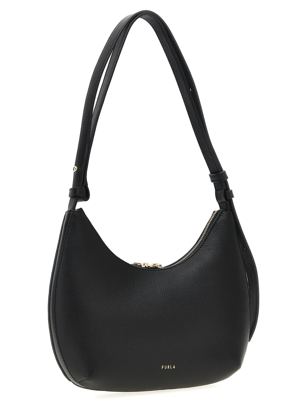 Furla Schwarze Leder Umhängetasche