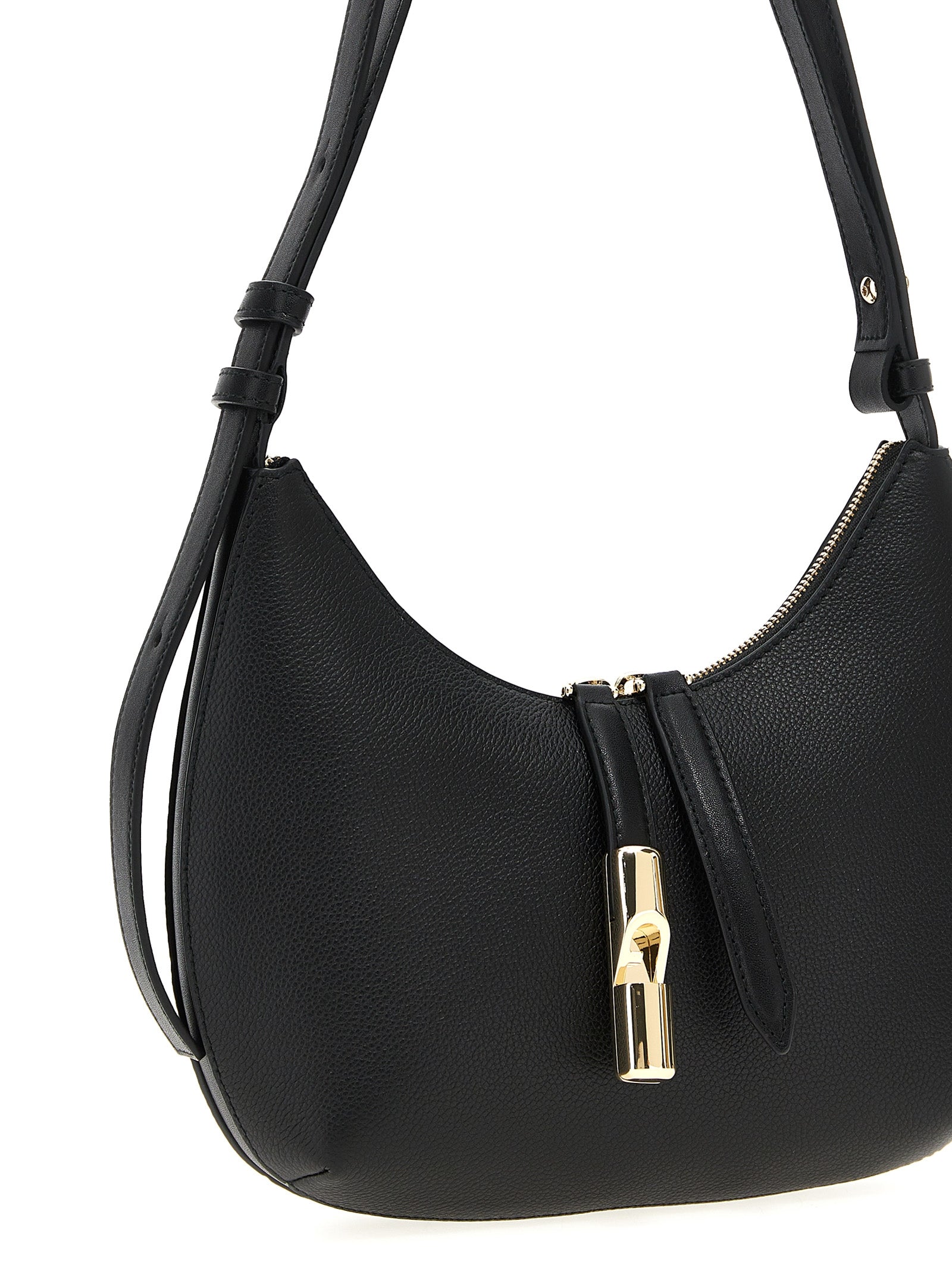 Furla Schwarze Leder Umhängetasche