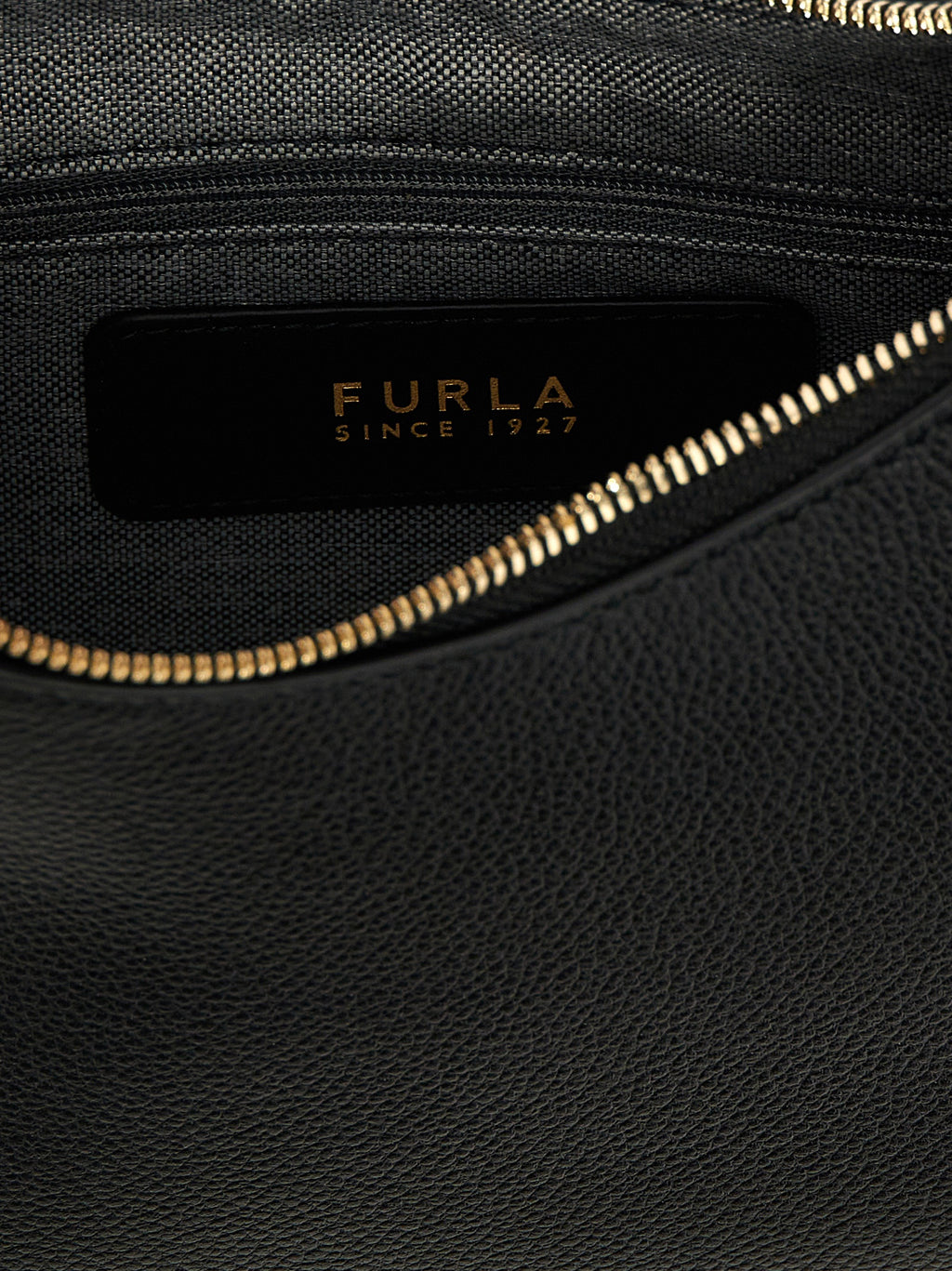 Furla Schwarze Leder Umhängetasche
