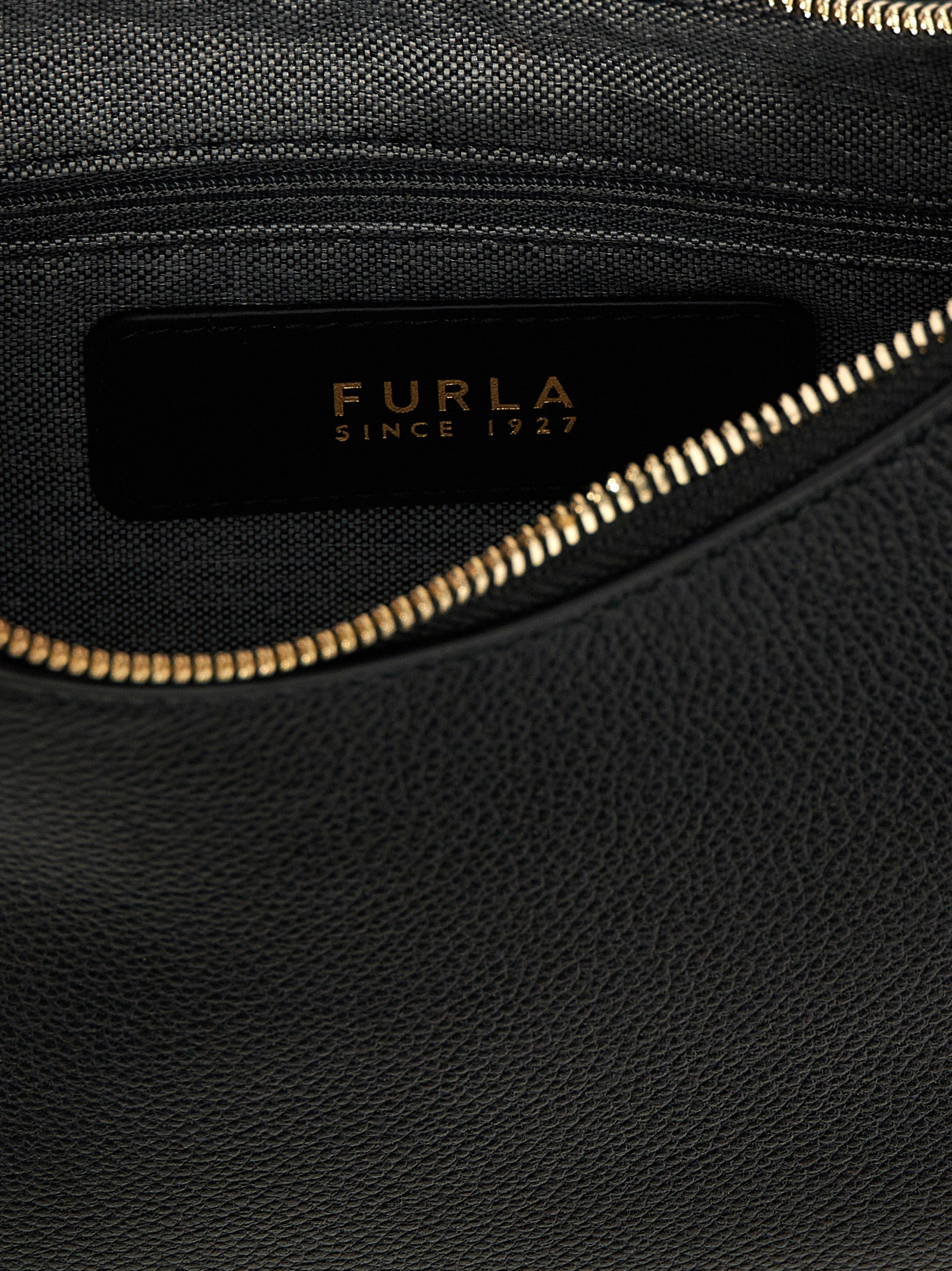 Furla Schwarze Leder Umhängetasche