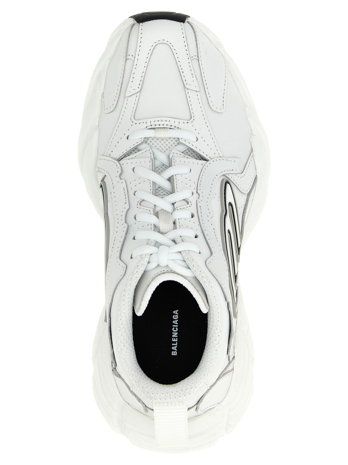 Balenciaga Weiße Sneaker aus Rindsleder im Athletic-Look