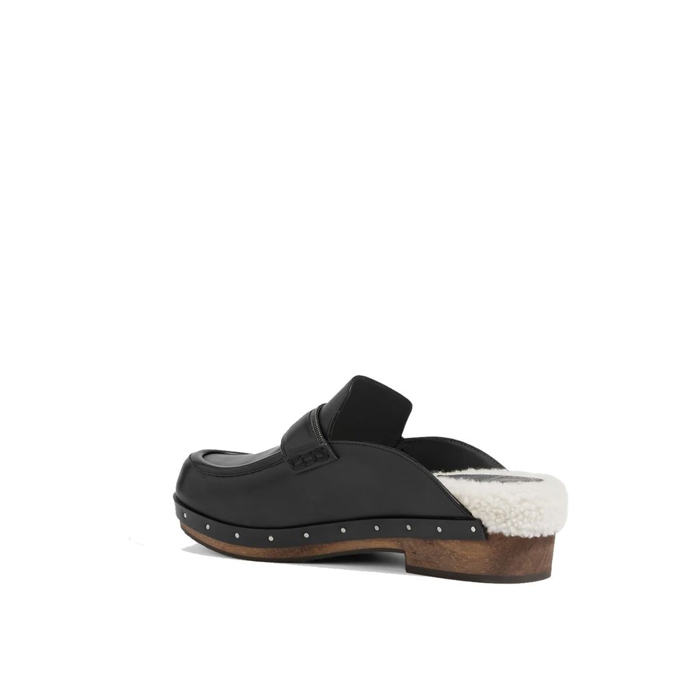 Brunello Cucinelli Schwarze Mules aus Leder