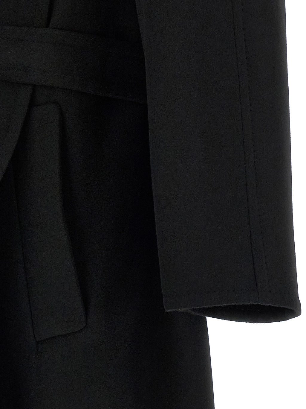 Tom Ford Schwarzer Wollmantel aus reiner Schurwolle