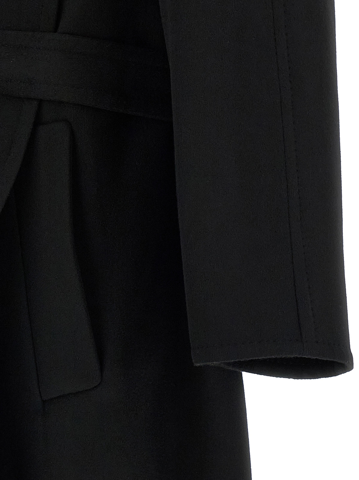 Tom Ford Schwarzer Wollmantel aus reiner Schurwolle