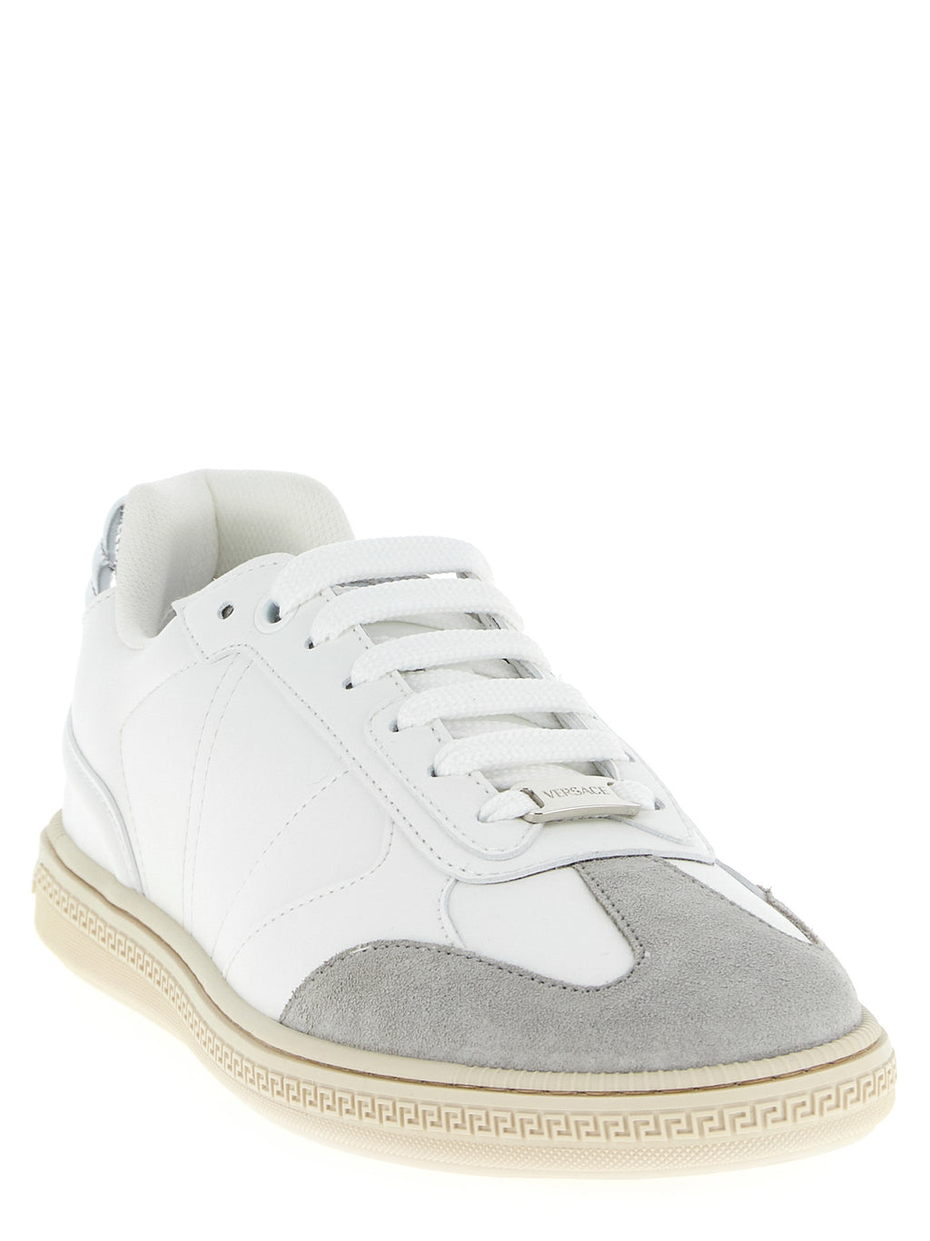 Versace Weiße Low-Top-Sneaker aus Kalbsleder für Herren