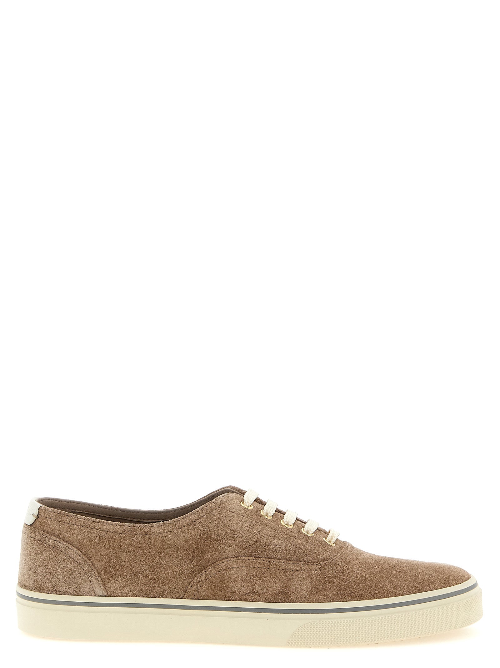 Brunello Cucinelli Beige Kalbsleder Low-Top-Sneaker