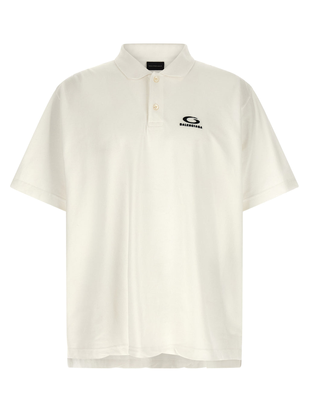 Balenciaga Weißes Poloshirt aus Baumwolle