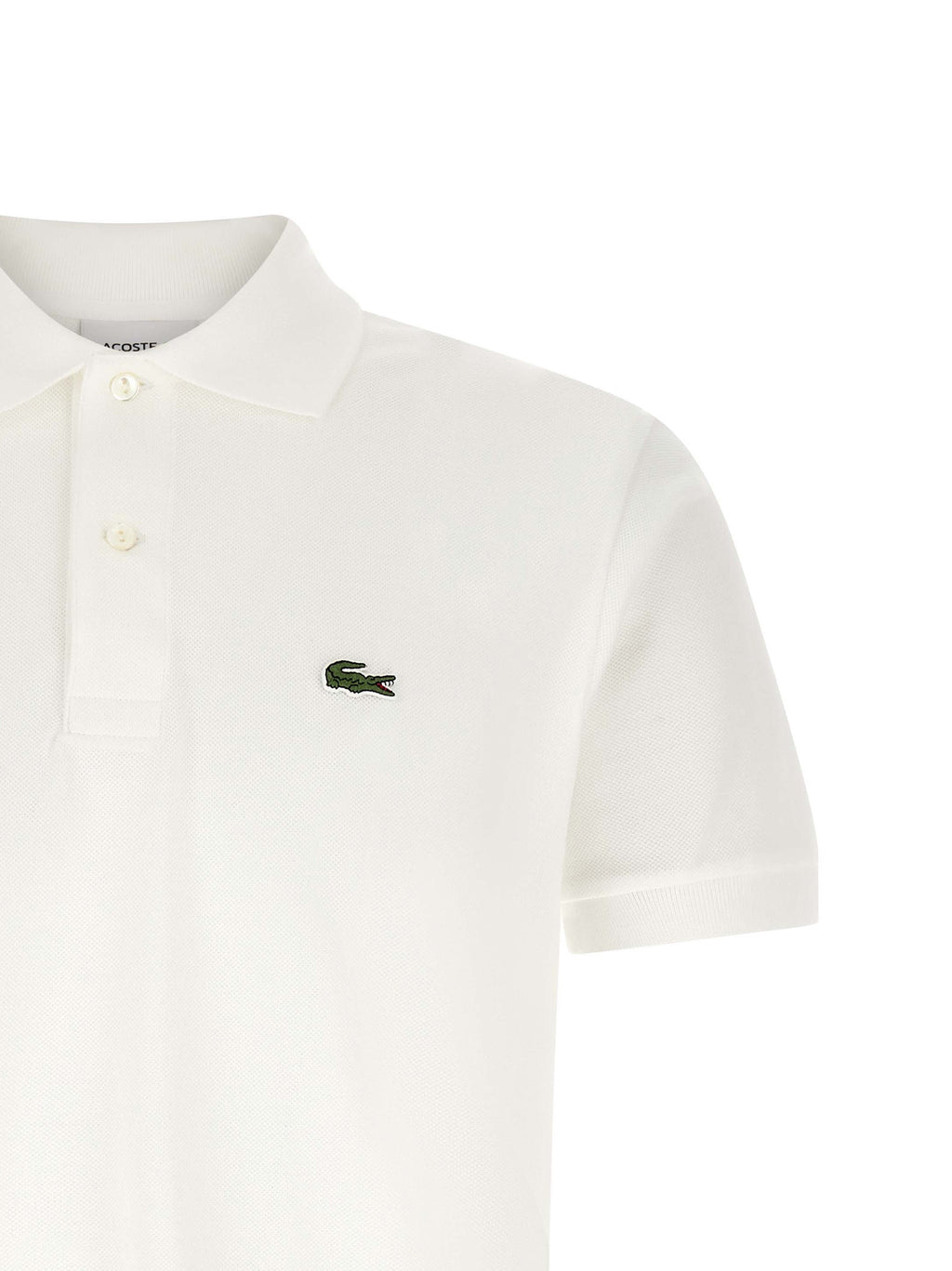 Lacoste-Weißes Poloshirt aus Baumwolle
