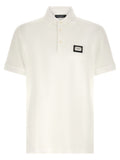 Dolce&Gabbana-Weißes Poloshirt aus Baumwolle