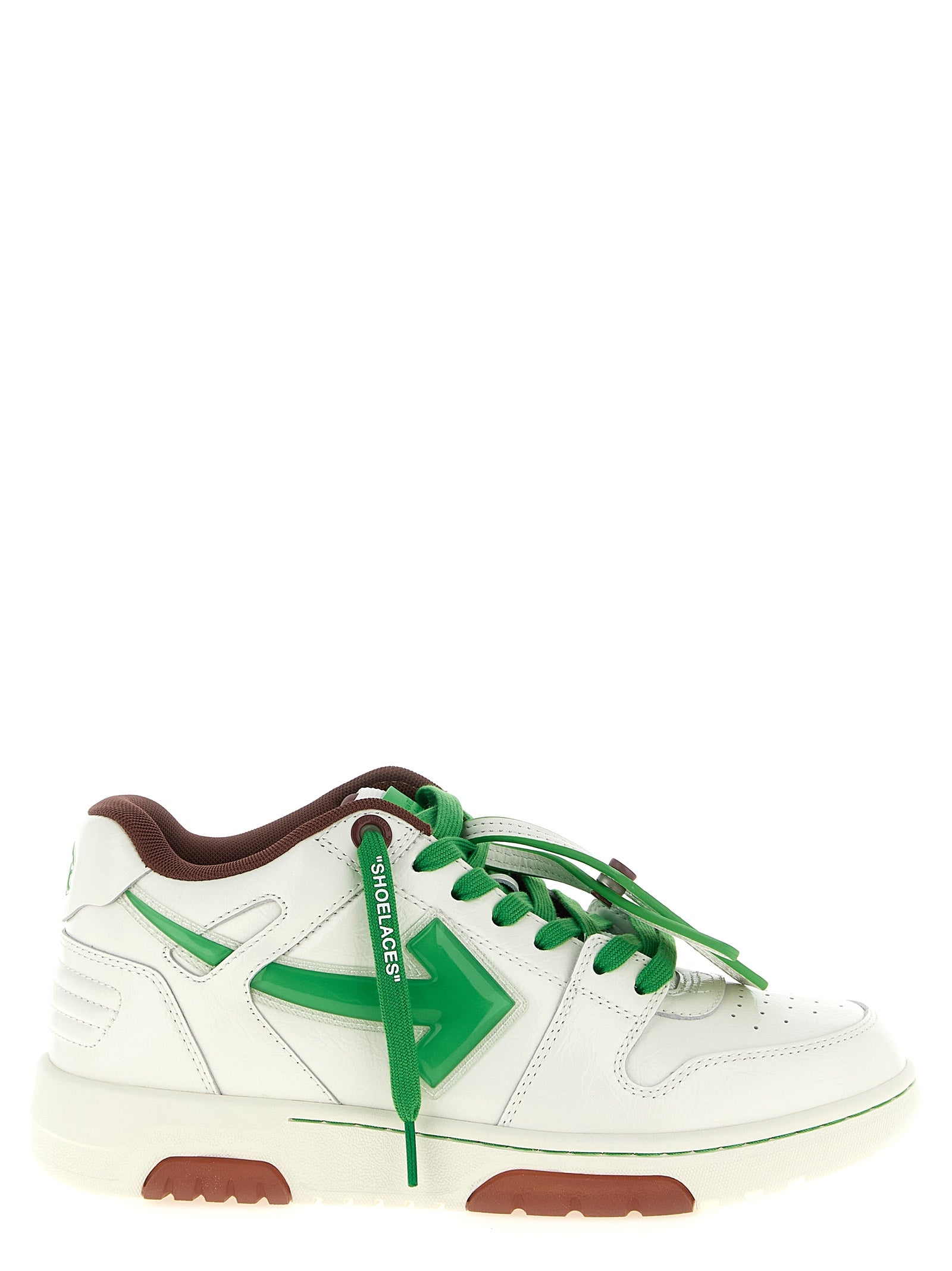 Off-White Zweifarbige Leder-Sneaker im Athletic-Stil