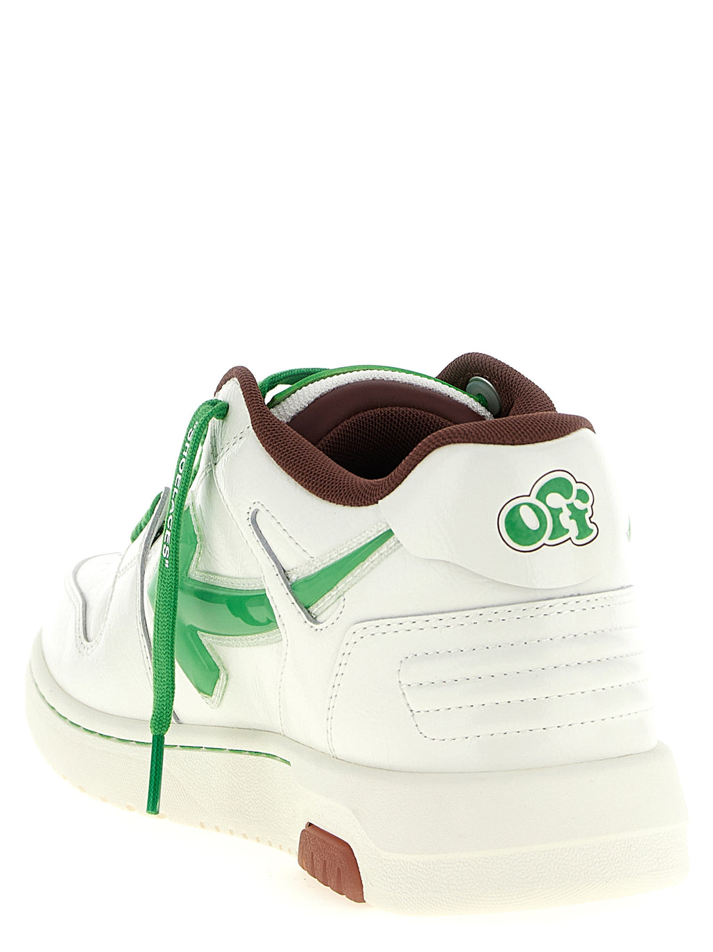 Off-White Zweifarbige Leder-Sneaker im Athletic-Stil