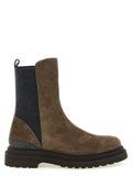 Brunello Cucinelli Ankle Boots aus braunem Kalbsleder
