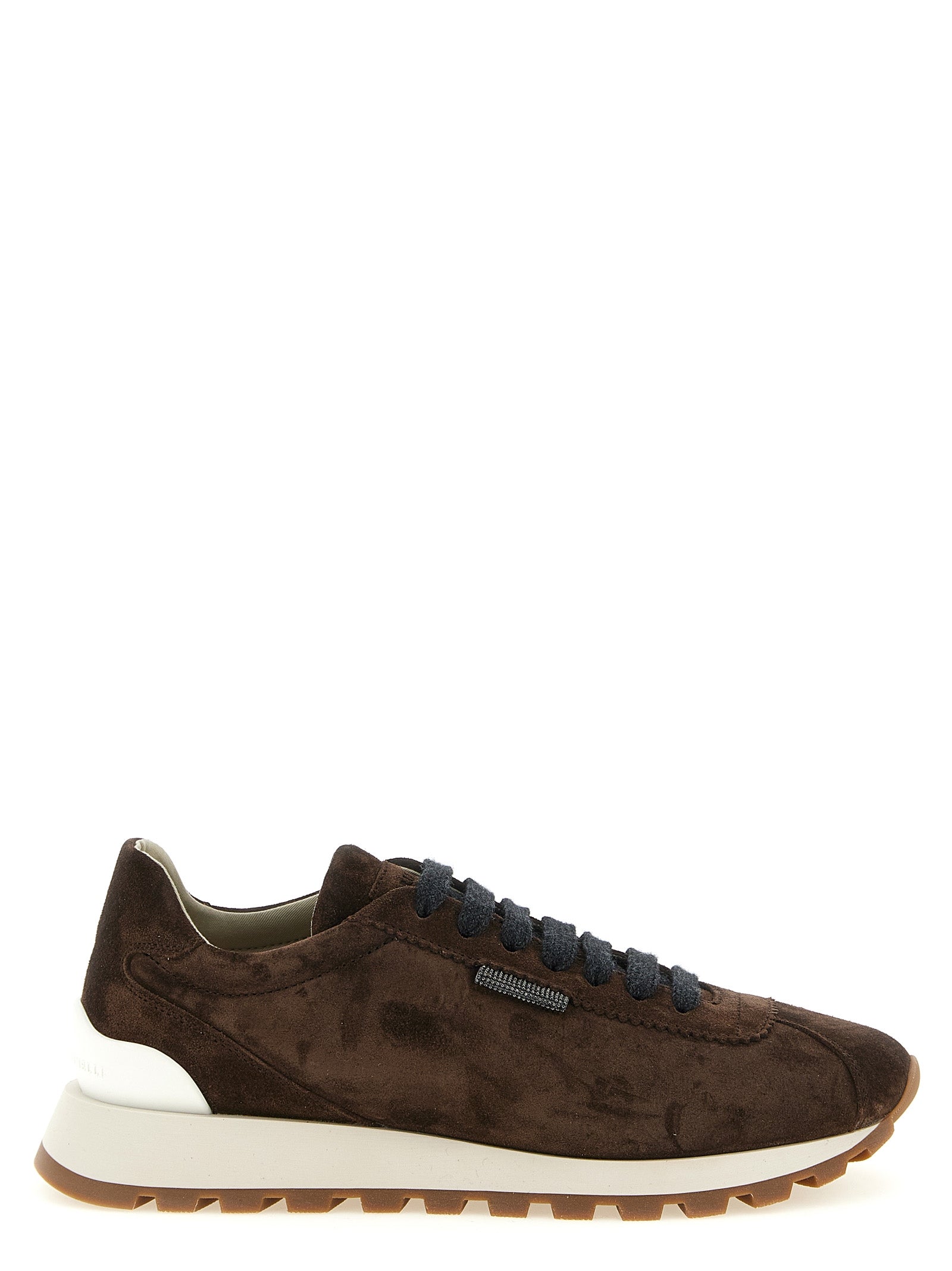Brunello Cucinelli Braune Kalbsleder-Sneaker im Athletic-Stil