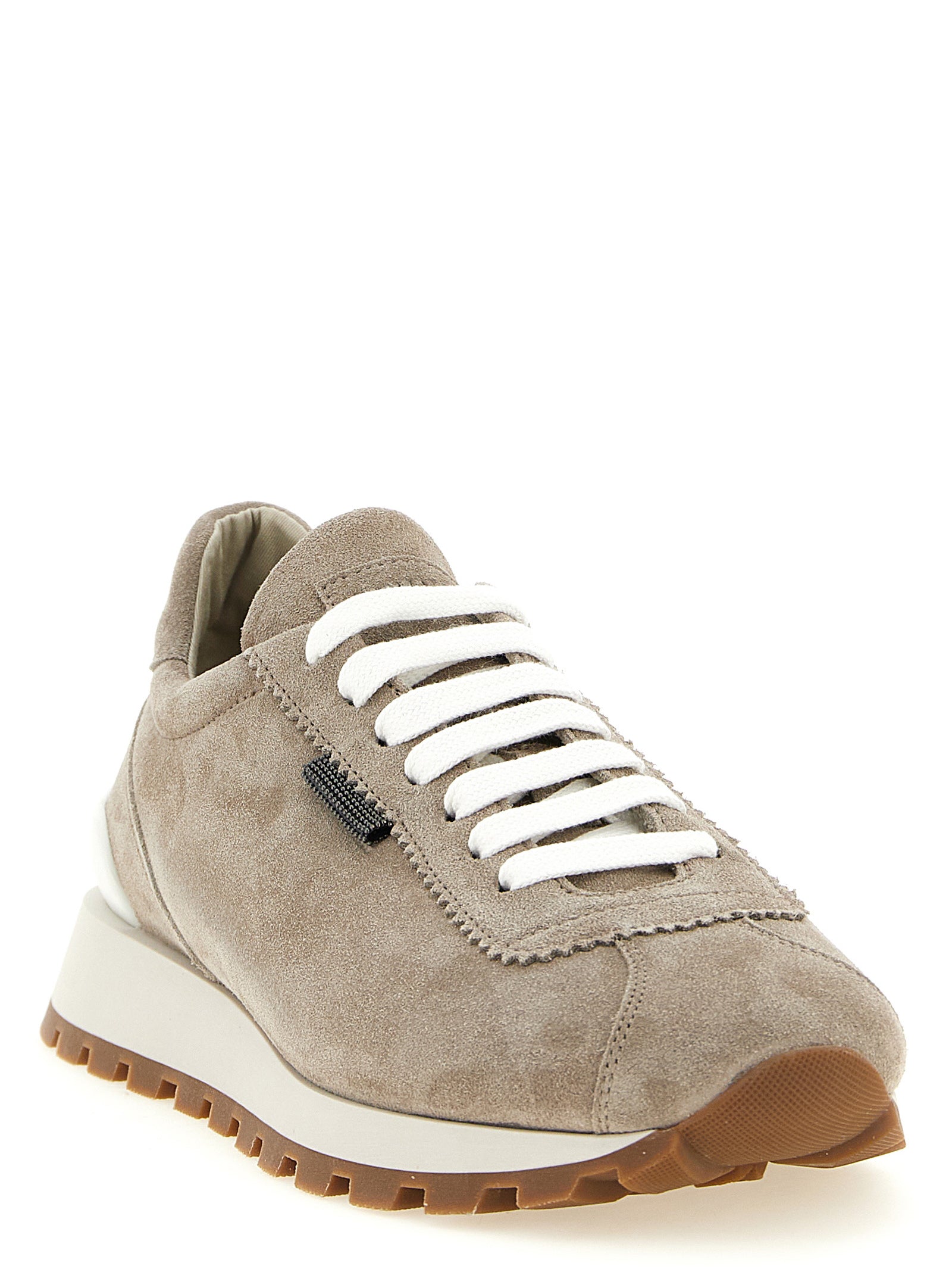 Brunello Cucinelli Beige Kalbsleder Sneaker