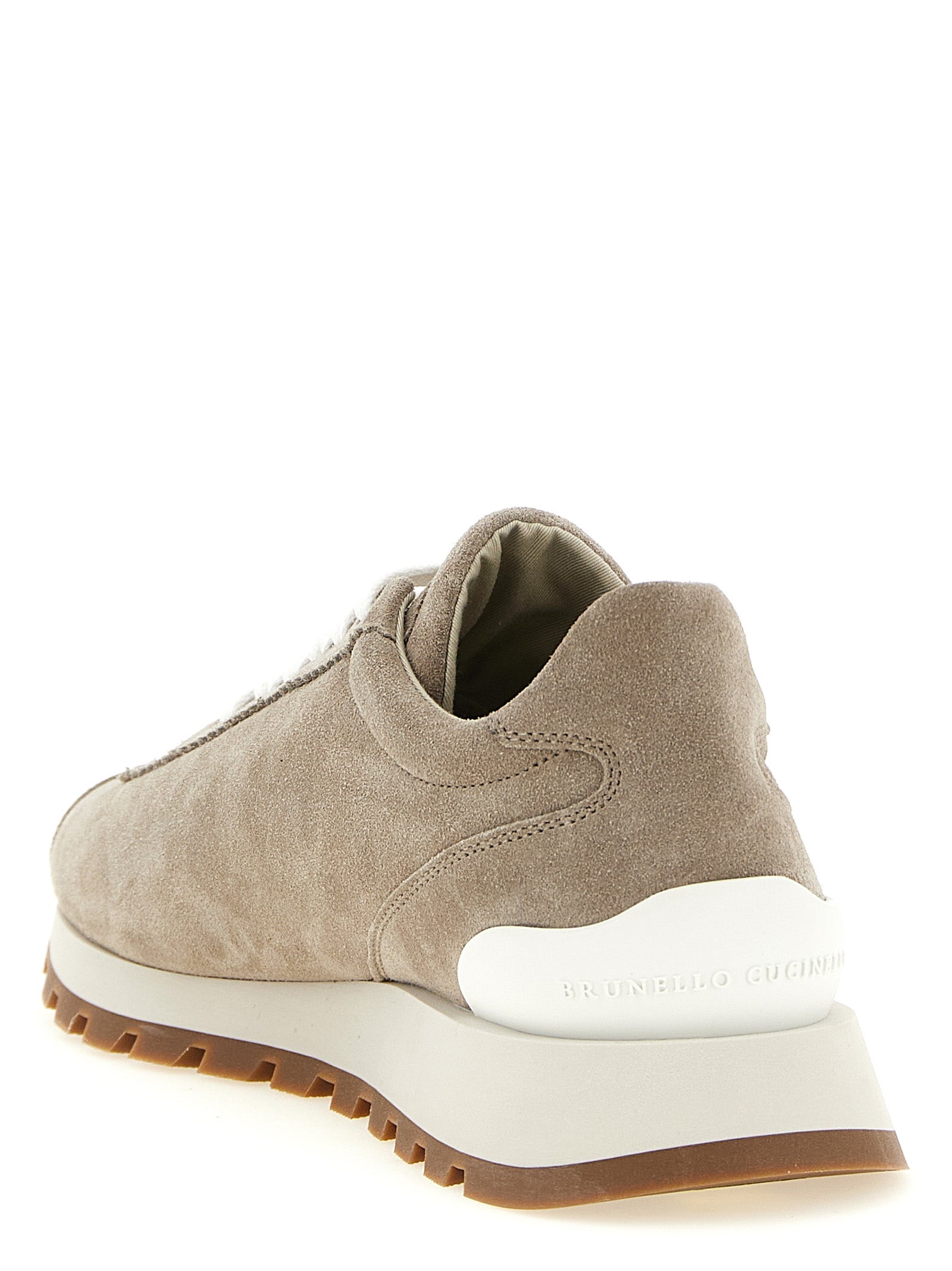 Brunello Cucinelli Beige Kalbsleder Sneaker