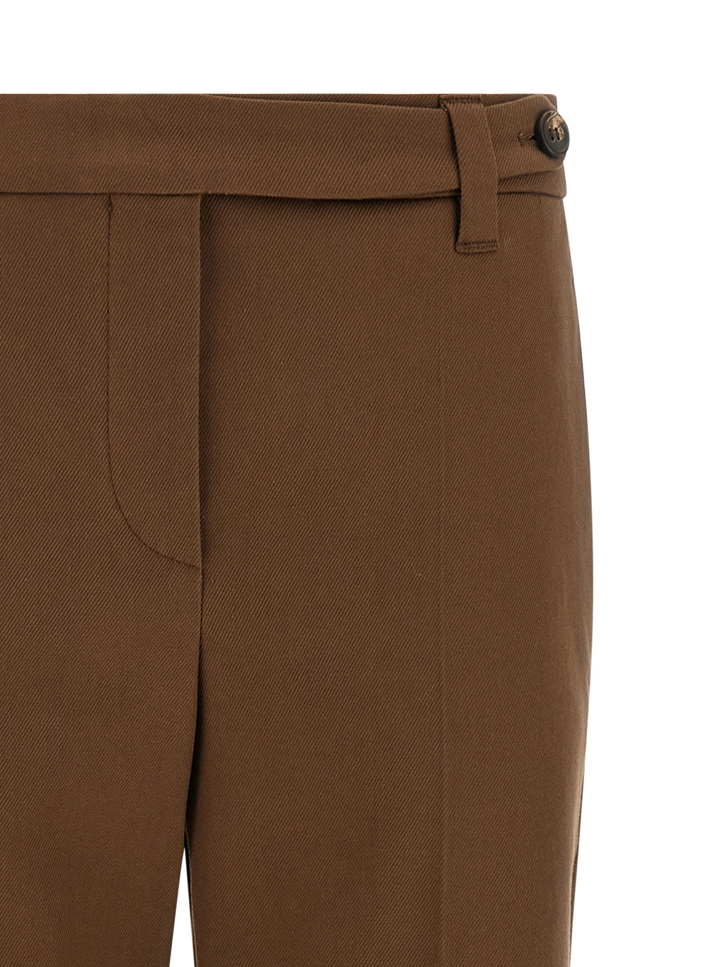 Brunello Cucinelli Braune Baumwoll-Cropped-Hose
