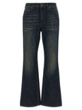Burberry Blaue Baumwoll-Jeans mit ausgestelltem Bein