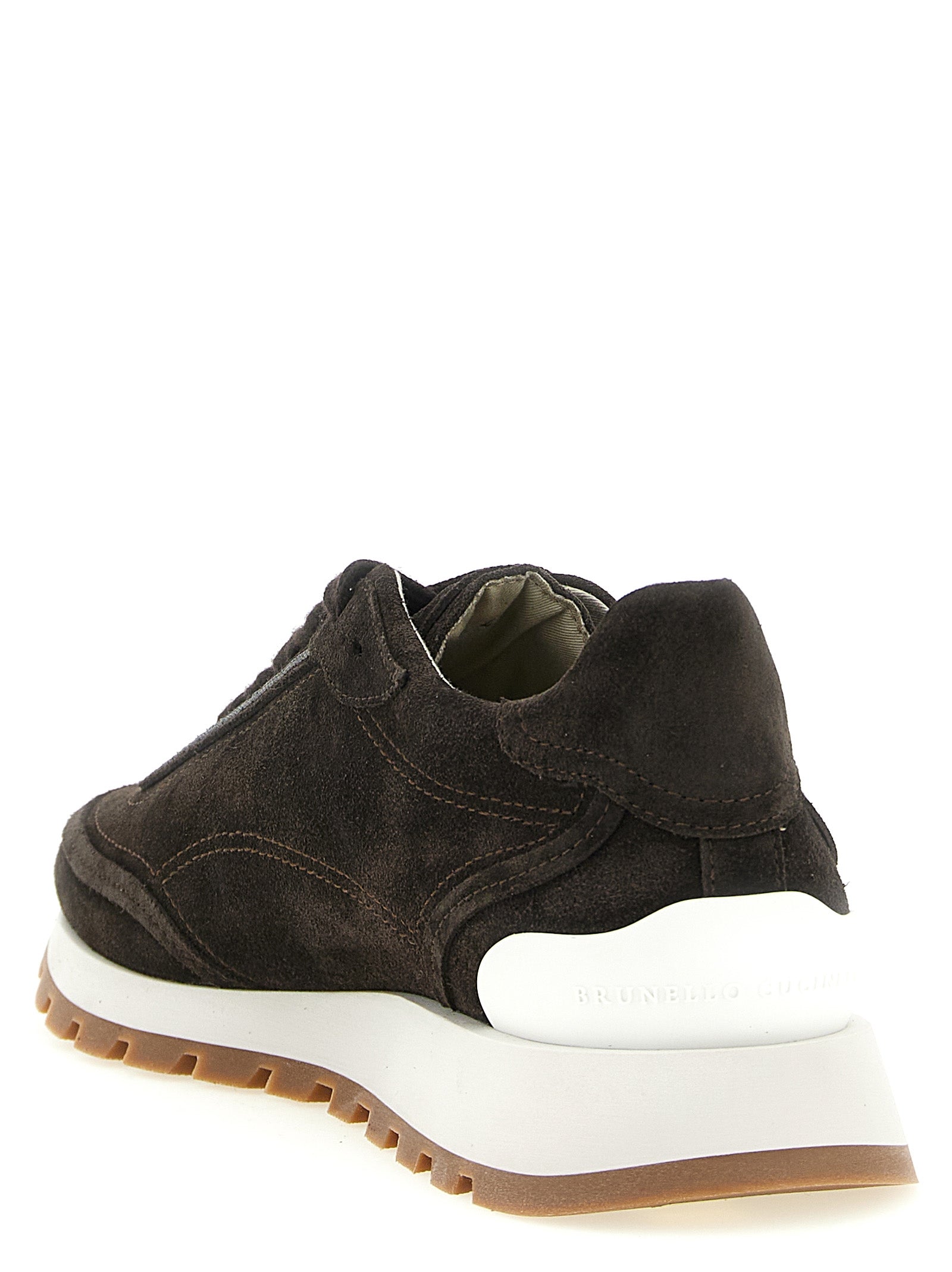 Brunello Cucinelli Braune Kalbsleder-Sneaker
