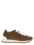 Brunello Cucinelli Sneakers aus braunem Kalbsleder