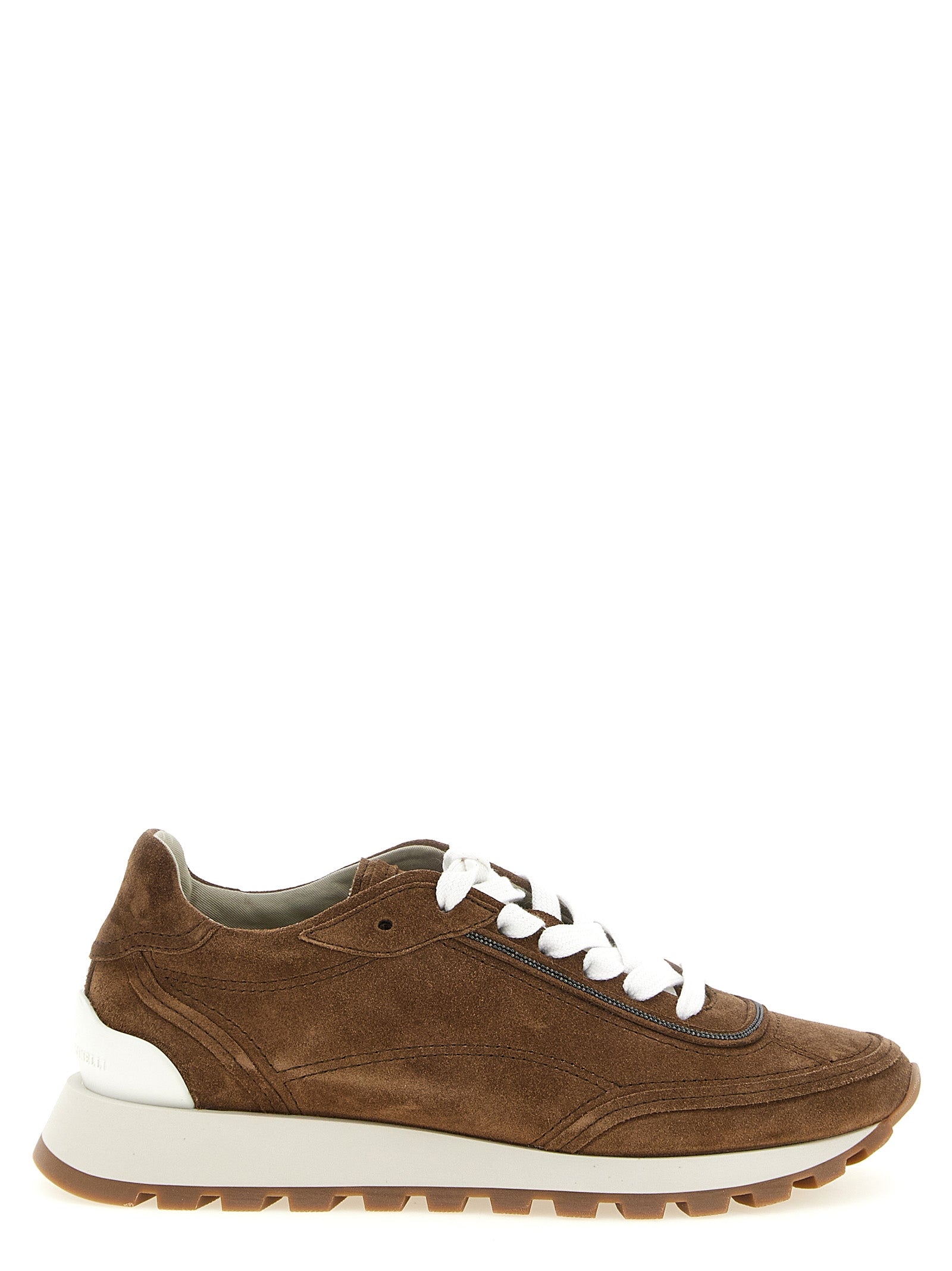 Brunello Cucinelli Sneakers aus braunem Kalbsleder