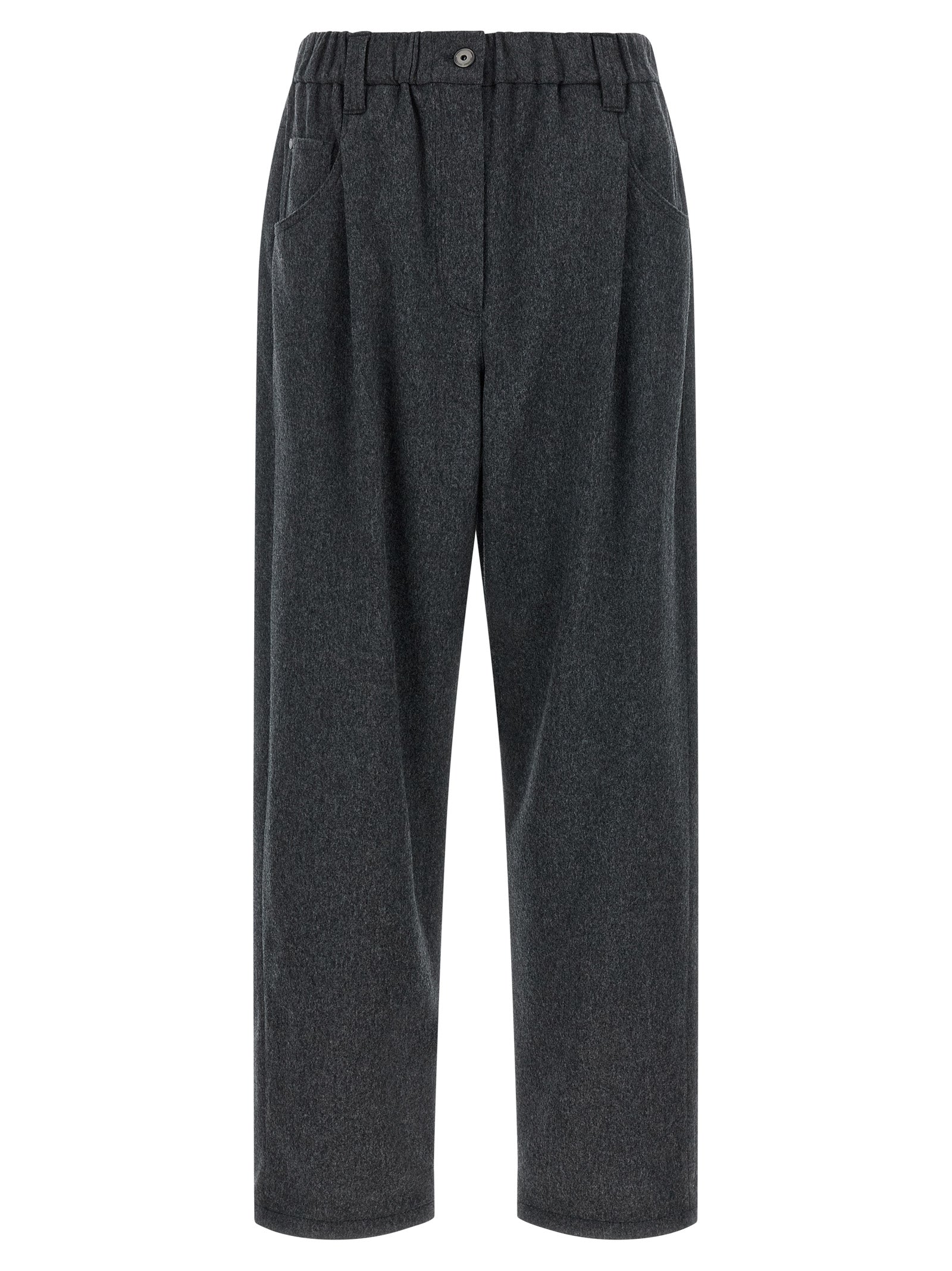 Brunello Cucinelli Graue Wollhose