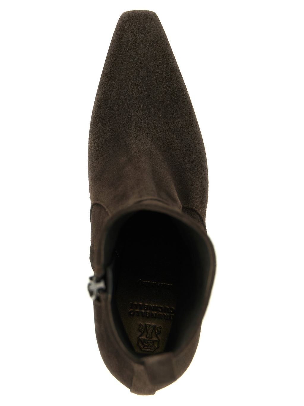 Brunello Cucinelli Ankle Boots aus braunem Kalbsleder