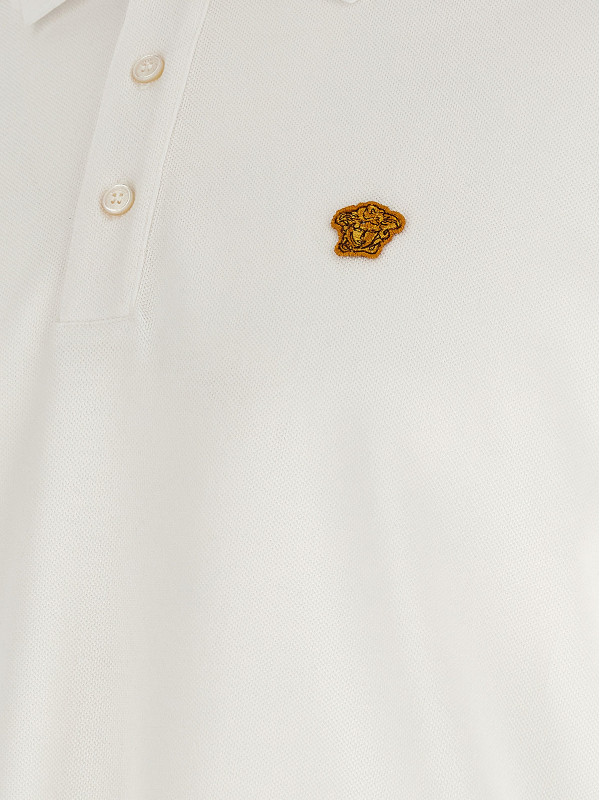 Versace Weißes Poloshirt aus Baumwolle