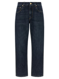 Brunello Cucinelli Blaue Jeans aus Baumwolle im geraden Schnitt