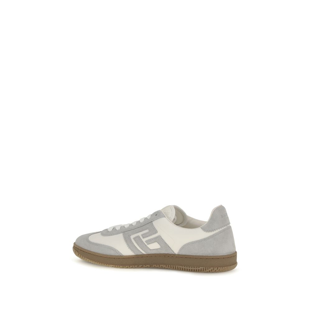 Balmain Weiße Kalbsleder Bos Taurus Athletic Sneaker