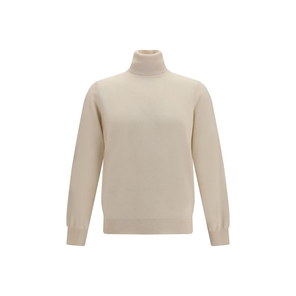 Brunello Cucinelli Beige Kaschmir-Rollkragenpullover