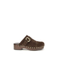 Chloé Braune Kalbsleder Bos Taurus Clogs