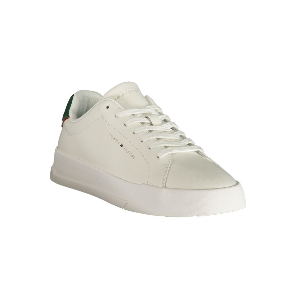 Tommy Hilfiger Herren-Sneaker aus weißem Polyurethan