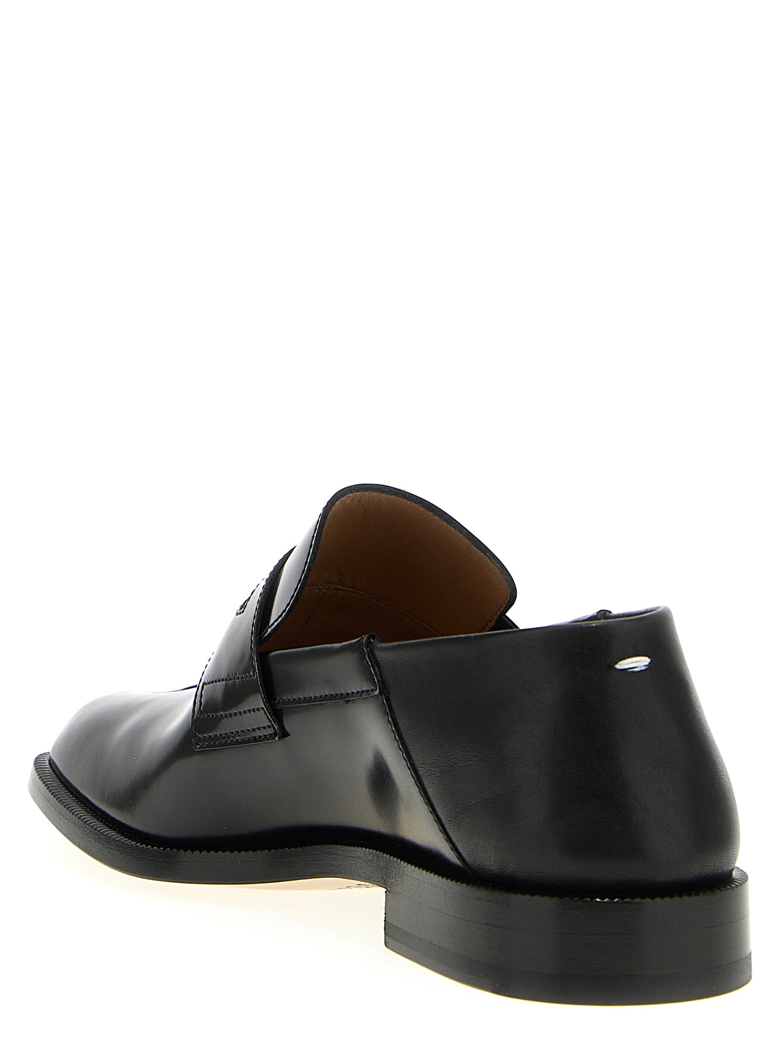 Maison Margiela Schwarze Loafer aus Kalbsleder zum Hineinschlüpfen