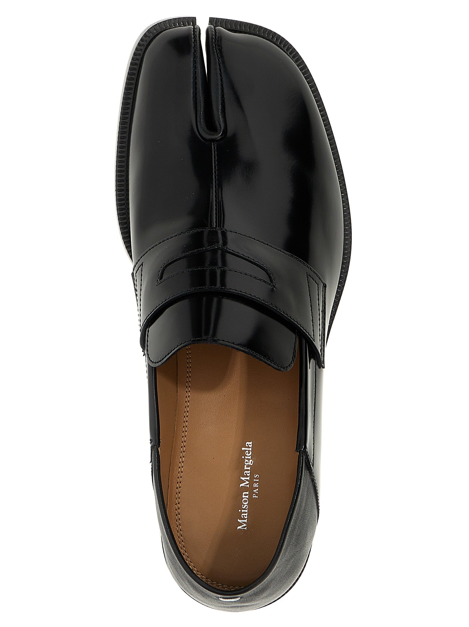 Maison Margiela Schwarze Loafer aus Kalbsleder zum Hineinschlüpfen